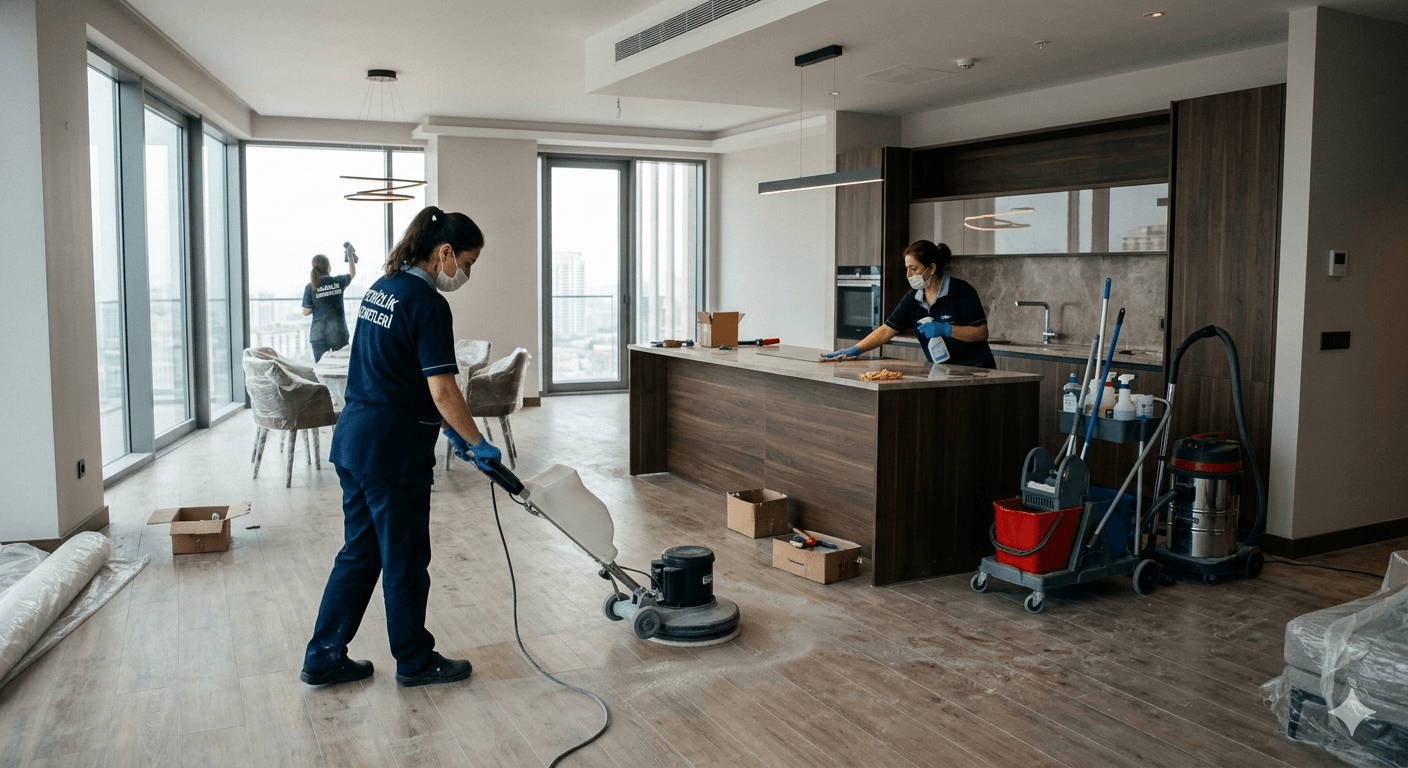 İnşaat sonrası detaylı temizlik uygulaması